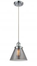  916-1P-PC-G43-LED - Cone - 1 Light - 8 inch - Polished Chrome - Cord hung - Mini Pendant