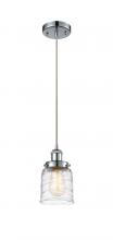  916-1P-PC-G513-LED - Bell - 1 Light - 5 inch - Polished Chrome - Cord hung - Mini Pendant