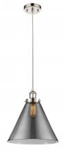  916-1P-PN-G43-L - Cone - 1 Light - 12 inch - Polished Nickel - Cord hung - Mini Pendant