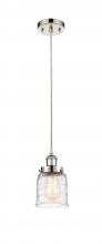  916-1P-PN-G513-LED - Bell - 1 Light - 5 inch - Polished Nickel - Cord hung - Mini Pendant