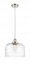  916-1P-PN-G713-L - Bell - 1 Light - 12 inch - Polished Nickel - Cord hung - Mini Pendant