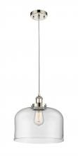  916-1P-PN-G72-L - Bell - 1 Light - 12 inch - Polished Nickel - Cord hung - Mini Pendant