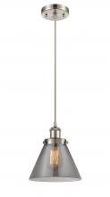  916-1P-SN-G43-LED - Cone - 1 Light - 8 inch - Brushed Satin Nickel - Cord hung - Mini Pendant