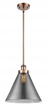  916-1S-AC-G43-L - Cone - 1 Light - 12 inch - Antique Copper - Mini Pendant