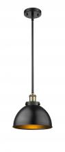  916-1S-BAB-MFD-10-BK - Derby - 1 Light - 10 inch - Black Antique Brass - Pendant