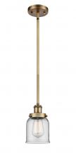  916-1S-BB-G52 - Bell - 1 Light - 5 inch - Brushed Brass - Mini Pendant