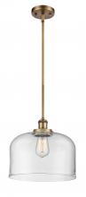  916-1S-BB-G72-L - Bell - 1 Light - 12 inch - Brushed Brass - Mini Pendant