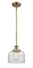  916-1S-BB-G72 - Bell - 1 Light - 8 inch - Brushed Brass - Mini Pendant