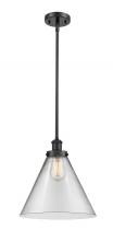  916-1S-BK-G42-L - Cone - 1 Light - 12 inch - Matte Black - Mini Pendant