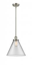  916-1S-SN-G42-L - Cone - 1 Light - 12 inch - Brushed Satin Nickel - Mini Pendant