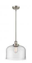  916-1S-SN-G72-L - Bell - 1 Light - 12 inch - Brushed Satin Nickel - Mini Pendant