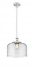  916-1S-WPC-G74-L - Bell - 1 Light - 12 inch - White Polished Chrome - Mini Pendant