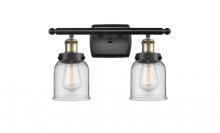  916-2W-BAB-G52 - Bell - 2 Light - 16 inch - Black Antique Brass - Bath Vanity Light