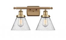  916-2W-BB-G44 - Cone - 2 Light - 18 inch - Brushed Brass - Bath Vanity Light