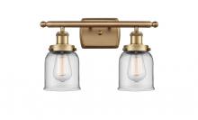  916-2W-BB-G52 - Bell - 2 Light - 16 inch - Brushed Brass - Bath Vanity Light