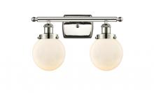  916-2W-PN-G201-6 - Beacon - 2 Light - 16 inch - Polished Nickel - Bath Vanity Light