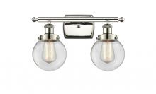  916-2W-PN-G202-6 - Beacon - 2 Light - 16 inch - Polished Nickel - Bath Vanity Light