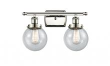  916-2W-PN-G204-6 - Beacon - 2 Light - 16 inch - Polished Nickel - Bath Vanity Light