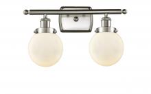  916-2W-SN-G201-6 - Beacon - 2 Light - 16 inch - Brushed Satin Nickel - Bath Vanity Light