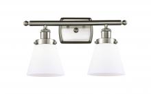  916-2W-SN-G61 - Cone - 2 Light - 16 inch - Brushed Satin Nickel - Bath Vanity Light