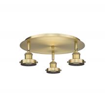  916-3C-BB - Ballston Urban - 3 Light - 15 inch - Brushed Brass - Flush Mount