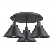  916-3C-BK-M10-BK - Ballston Urban - 3 Light - 20 inch - Matte Black - Flush Mount