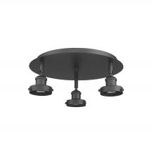  916-3C-BK - Ballston Urban - 3 Light - 15 inch - Matte Black - Flush Mount