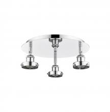  916-3C-PC - Ballston Urban - 3 Light - 15 inch - Polished Chrome - Flush Mount