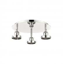  916-3C-PN - Ballston Urban - 3 Light - 15 inch - Polished Nickel - Flush Mount