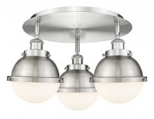  916-3C-SN-HFS-61-SN - Ballston Urban - 3 Light - 19 inch - Satin Nickel - Flush Mount