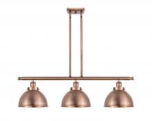  916-3I-AC-MFD-10-AC - Derby - 3 Light - 36 inch - Antique Copper - Stem Hung - Island Light