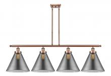  916-4I-AC-G43-L - Cone - 4 Light - 48 inch - Antique Copper - Stem Hung - Island Light