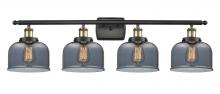  916-4W-BAB-G73 - Bell - 4 Light - 38 inch - Black Antique Brass - Bath Vanity Light