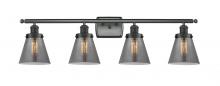  916-4W-BK-G63 - Cone - 4 Light - 36 inch - Matte Black - Bath Vanity Light