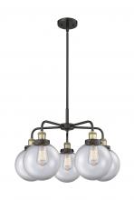  916-5CR-BAB-G202-8 - Whitney - 5 Light - 27 inch - Black Antique Brass - Chandelier