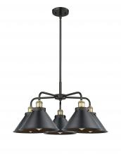  916-5CR-BAB-M10-BK - Ballston Urban - 5 Light - 27 inch - Black Antique Brass - Chandelier