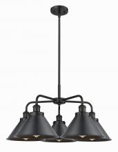  916-5CR-BK-M10-BK - Ballston Urban - 5 Light - 27 inch - Matte Black - Chandelier