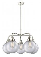  916-5CR-PN-G202-8 - Whitney - 5 Light - 27 inch - Polished Nickel - Chandelier