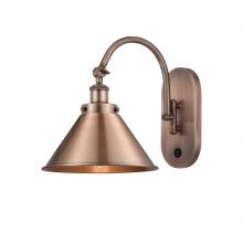  918-1W-AC-M10-AC - Briarcliff - 1 Light - 10 inch - Antique Copper - Sconce