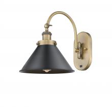  918-1W-BB-M10-BK - Briarcliff - 1 Light - 10 inch - Brushed Brass - Sconce