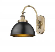  918-1W-BB-MFD-10-BK - Ballston Urban - 1 Light - 10 inch - Brushed Brass - Sconce