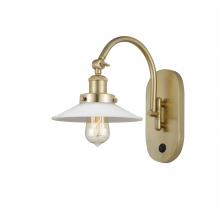  918-1W-SG-G1 - Halophane - 1 Light - 9 inch - Satin Gold - Sconce