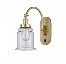  918-1W-SG-G182 - Canton - 1 Light - 7 inch - Satin Gold - Sconce