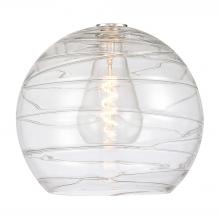  G1213-14 - Deco Swirl 14" Clear Glass