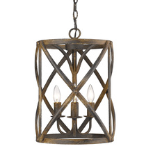  0890-3P ABI - Alcott 3-Light Pendant in Antique Black Iron