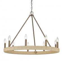  1022-9 BC - Yates 9 Light Chandelier in Burnished Chestnut