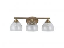  1094-BA3 BCB-HCG - Ariella 3-Light Vanity Light in Brushed Champagne Bronze with Hammered Clear Glass