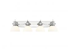  3118-BA4 CH-OP - Hines 4-Light Vanity Light in Chrome with Opal Glass