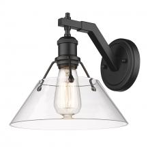  3306-1W BLK-CLR - Orwell BLK 1 Light Wall Sconce in Matte Black with Clear Glass