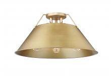  3306-3FM BCB-BCB - Orwell BCB 3 Light Flush Mount in Brushed Champagne Bronze with Brushed Champagne Bronze shade